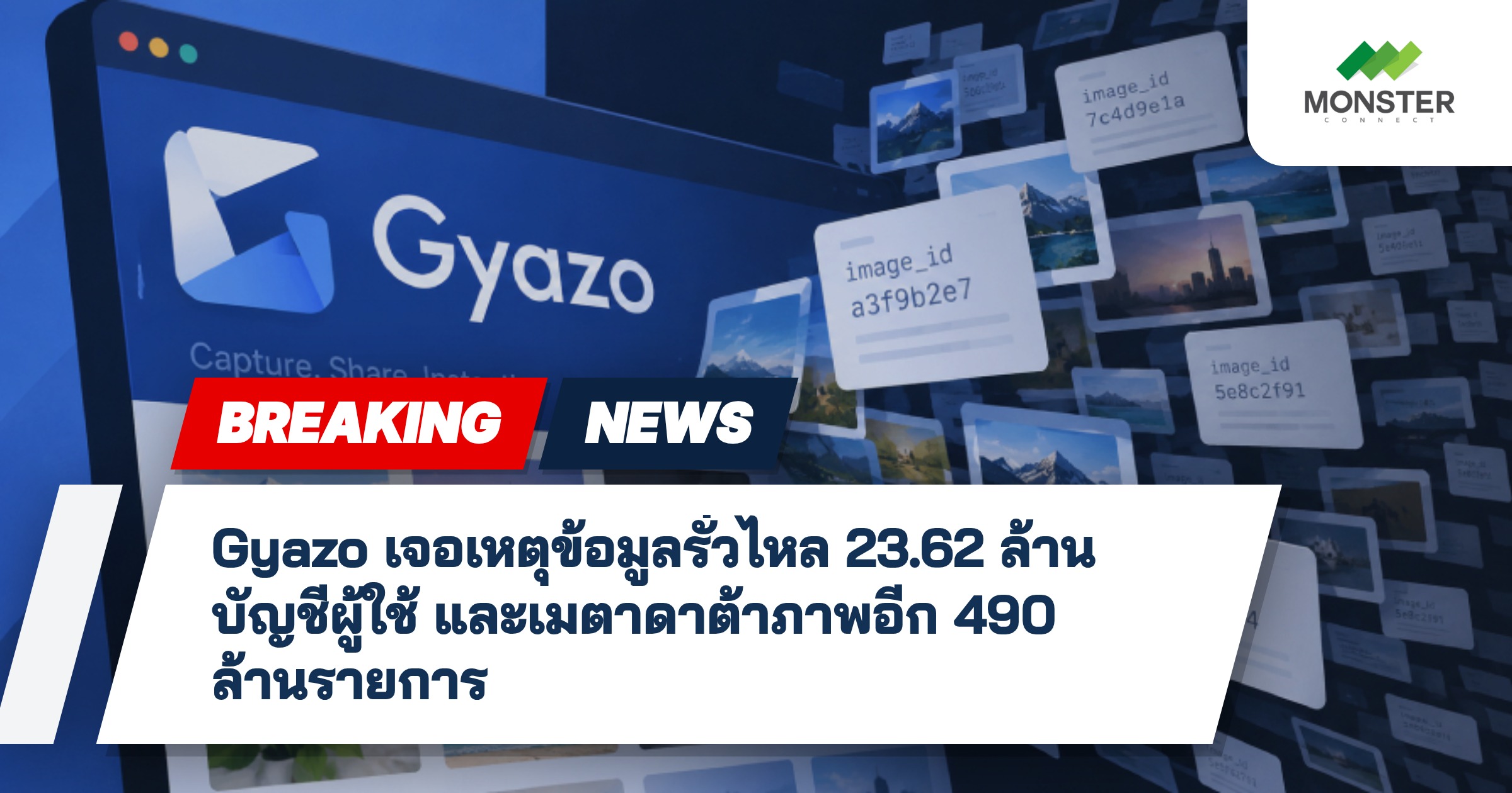 Gyazo เจอเหตุข้อมูลรั่วไหล 23.62 ล้านบัญชีผู้ใช้ และเมตาดาต้าภาพอีก 490 ล้านรายการ