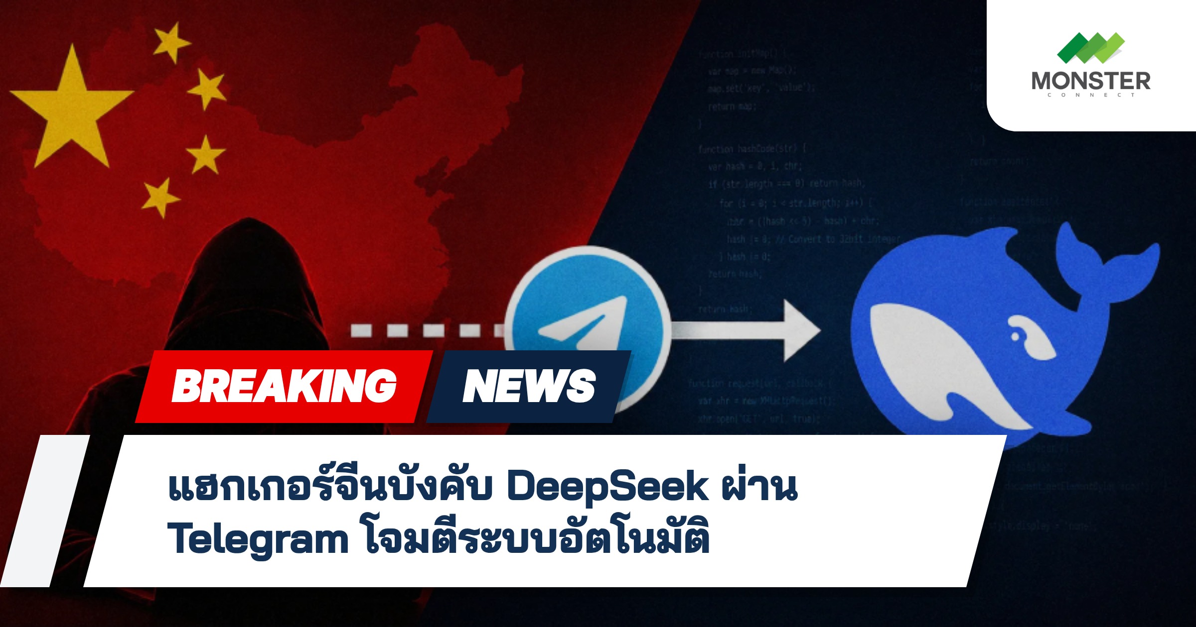 แฮกเกอร์จีนบังคับ DeepSeek ผ่าน Telegram โจมตีระบบอัตโนมัติ