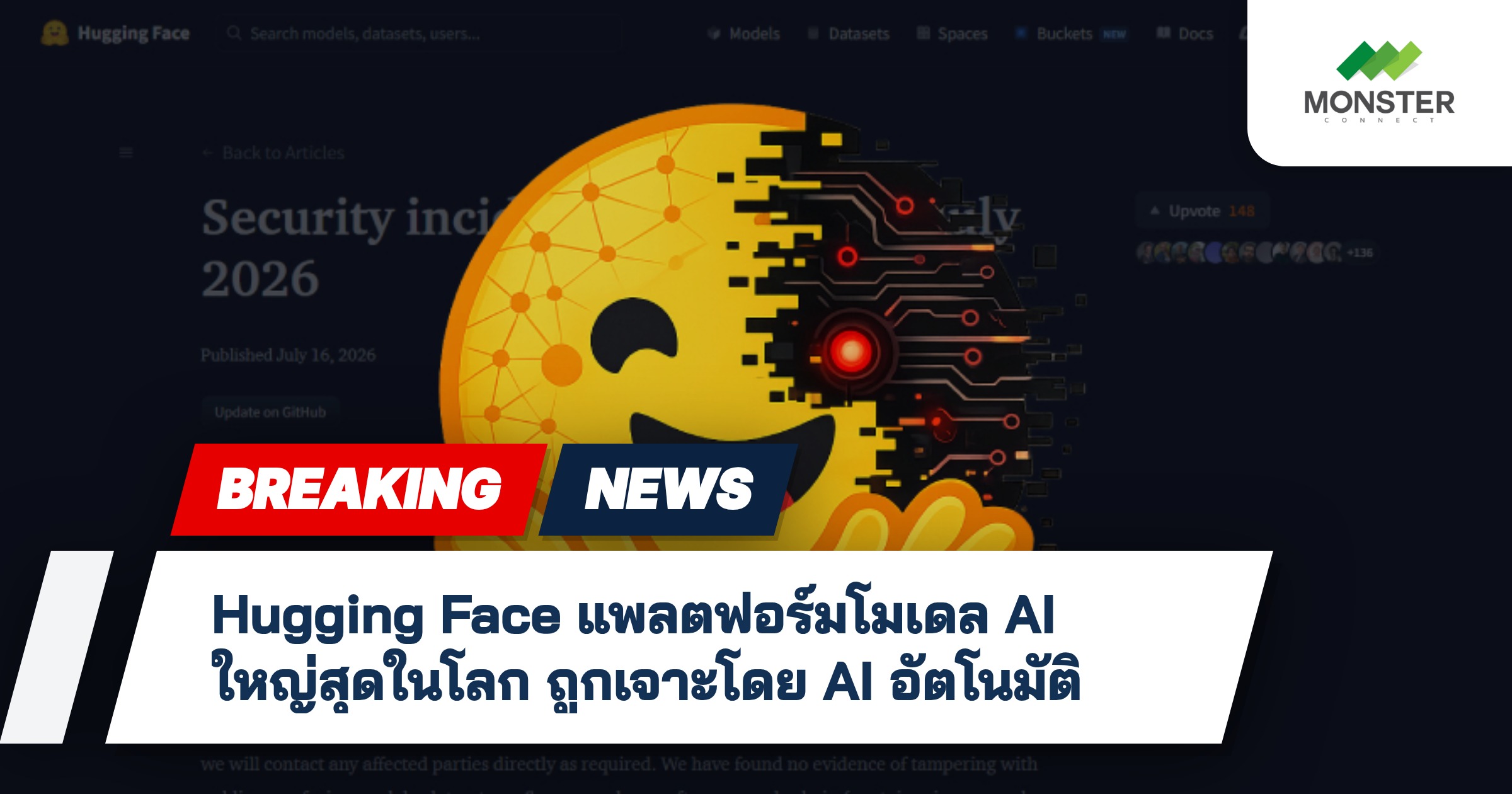 Hugging Face แพลตฟอร์มโมเดล AI ใหญ่สุดในโลก ถูกเจาะโดย AI อัตโนมัติ