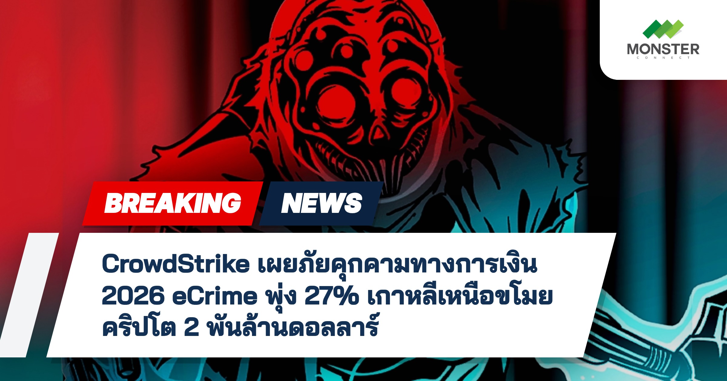 CrowdStrike เผยภัยคุกคามทางการเงิน 2026 eCrime พุ่ง 27% เกาหลีเหนือขโมยคริปโต 2 พันล้านดอลลาร์