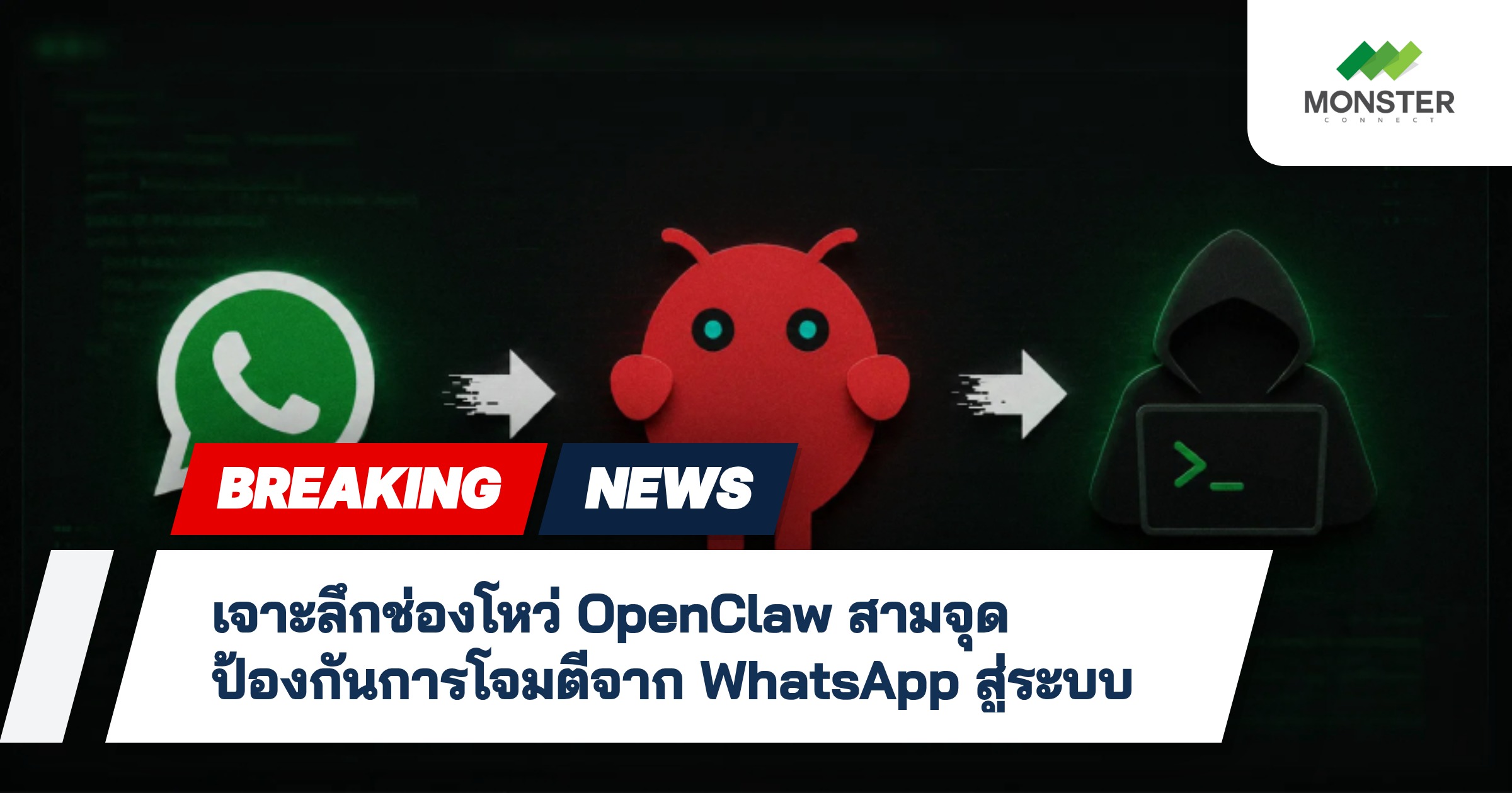 เจาะลึกช่องโหว่ OpenClaw สามจุด ป้องกันการโจมตีจาก WhatsApp สู่ระบบ