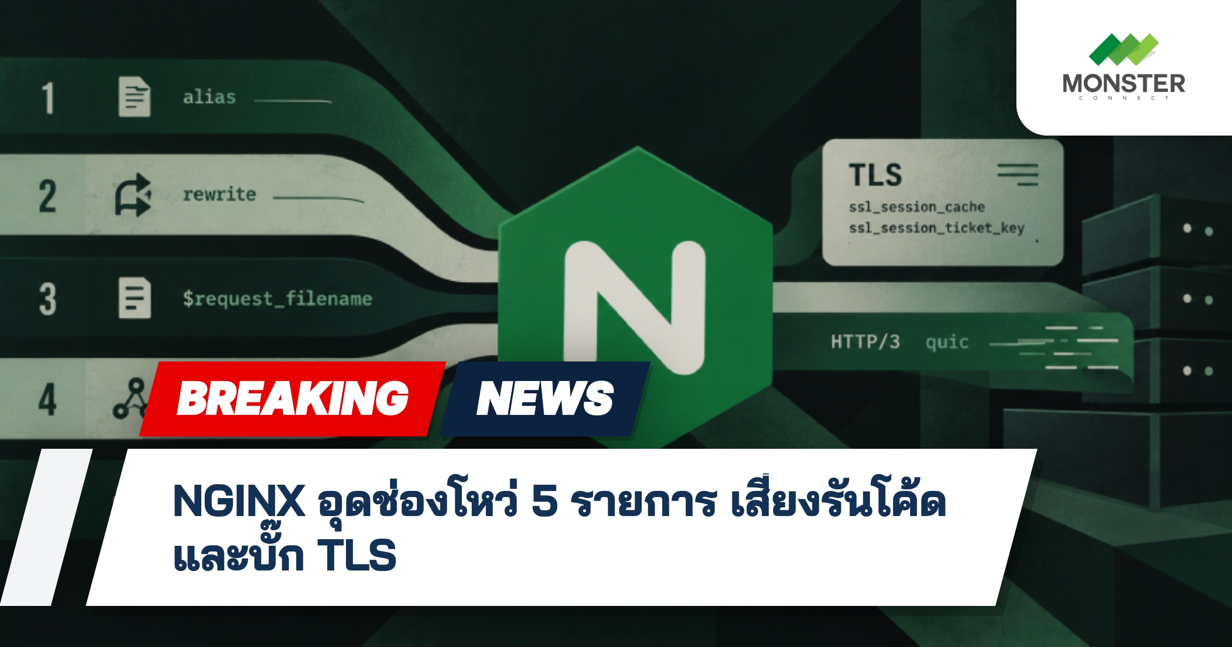 NGINX อุดช่องโหว่ 5 รายการ เสี่ยงรันโค้ดและบั๊ก TLS